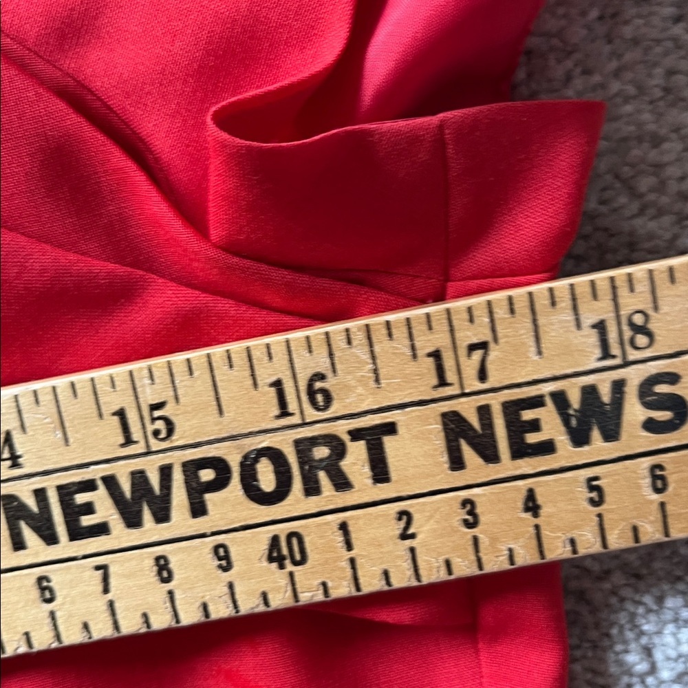 Red Cap-Sleeve Sheath Dress - Picture 10 of 11